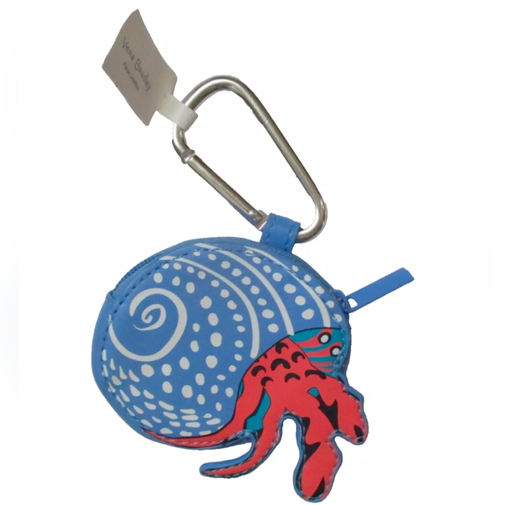 Vera Bradley Leather Bag Charm Hermit Crab Antilles Treasure